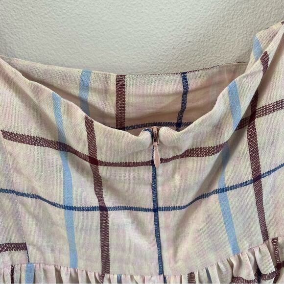 Park & Fifth "Thompson" Mini Baby Doll Dress Striped in Linen Blend Size Large - Picture 7 of 13